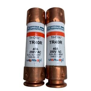Lot of 2 New Open Box Ferraz Shamut Tri-onic Dual Element TR40R 40A Fuses